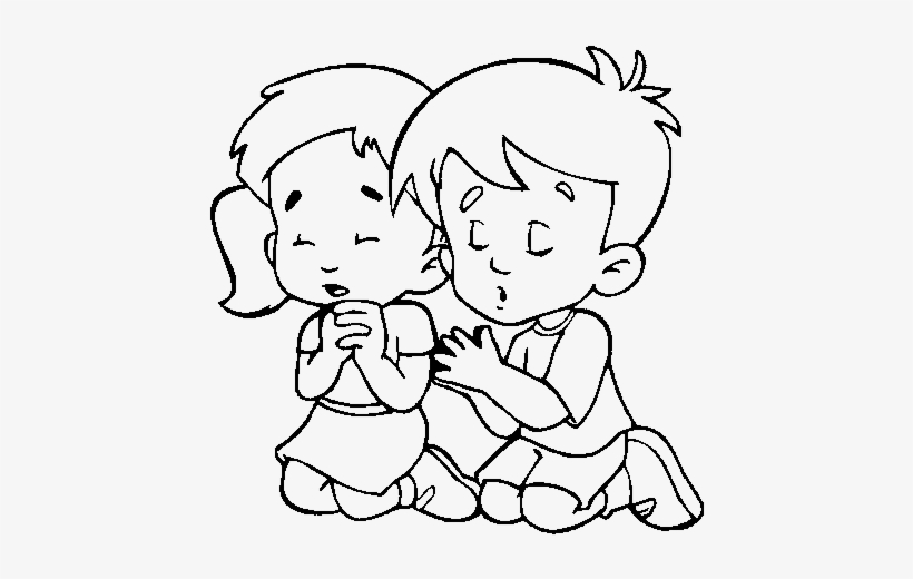 La Oración, ¿es Grata A Dios - Children Praying Drawing, transparent png
