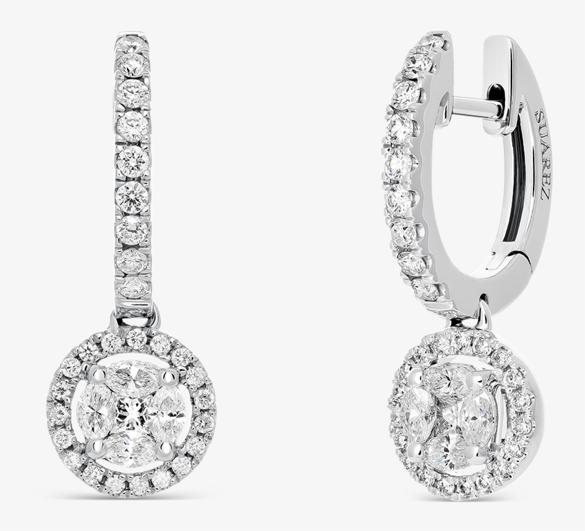 White Gold Earrings - Earring, transparent png