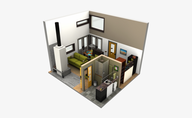 Tinyhousebigloft5 - Architect, transparent png