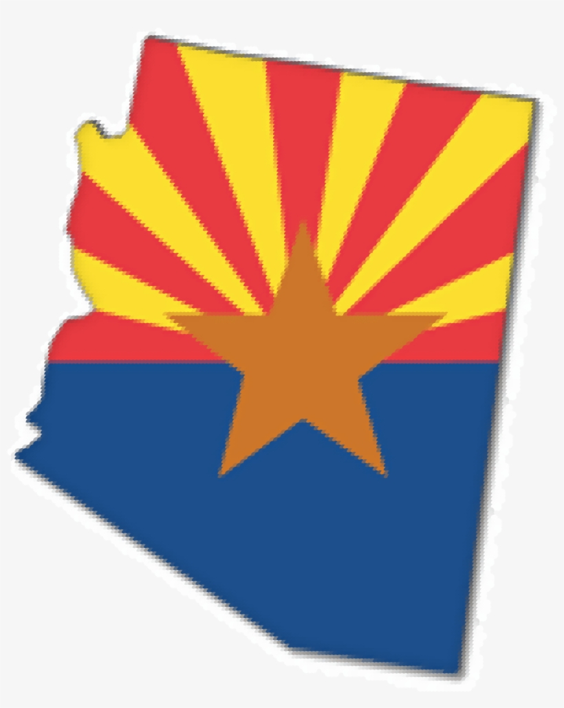 Arizona Sunset Clipart 2 By Jack - Arizona State Flag, transparent png