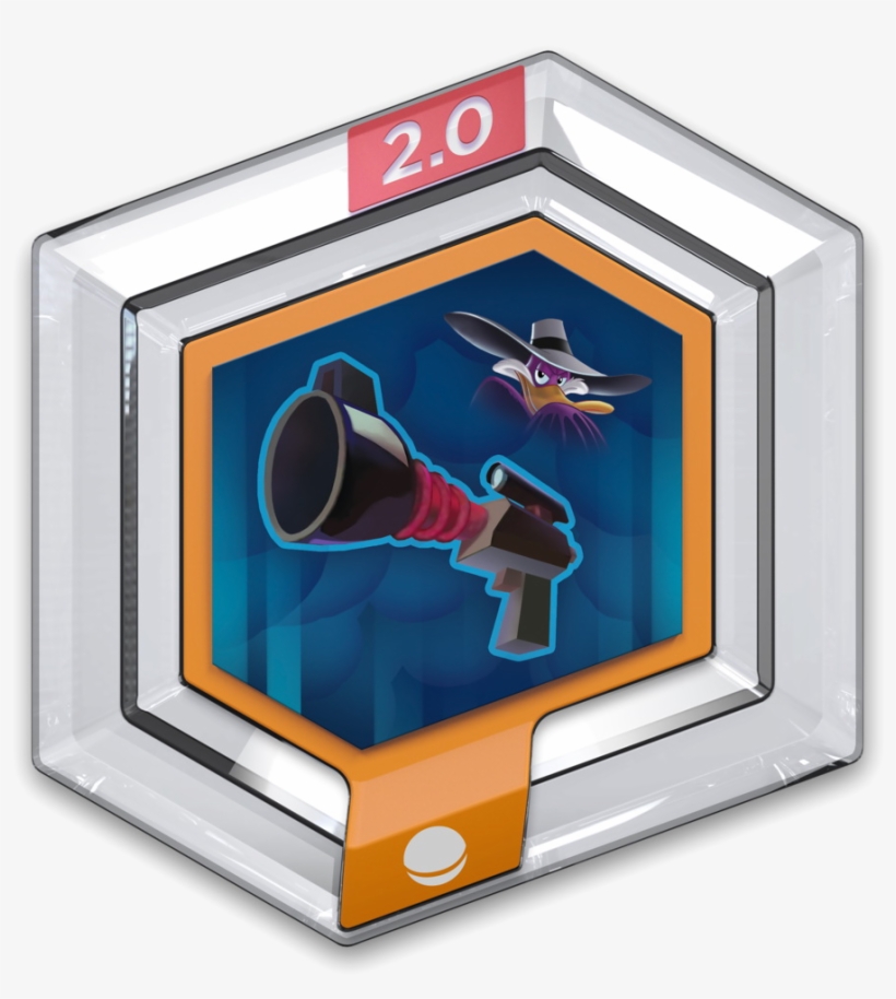 Darkwing Ducks Grappling Gun-x3 - Disney Infinity Power Disc A Small World, transparent png