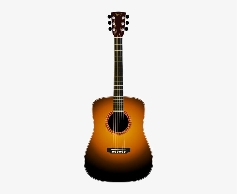 Jpg Black And White Library Acoustic Clipart Guitar - Acoustic Guitar Clipart, transparent png