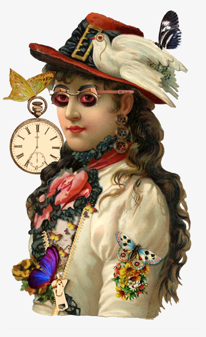 Here Are The Two Imagesthe Png Is On Top, And The Jpg - 3drose Black And White Vintage Pocket Watch - Steampunk, transparent png
