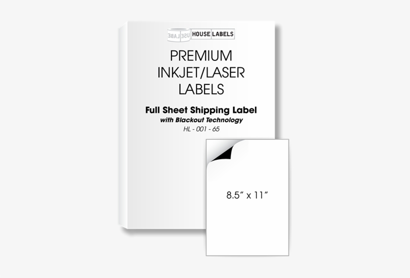 Picture Of Houselabels' Brand, 1 Label Per Sheet, Blackout - Label, transparent png