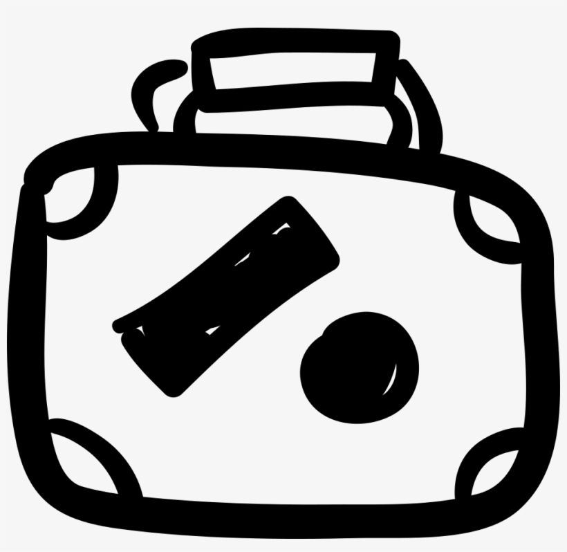 Baggage Hand Drawn Outline With Labels Comments - Baggage, transparent png
