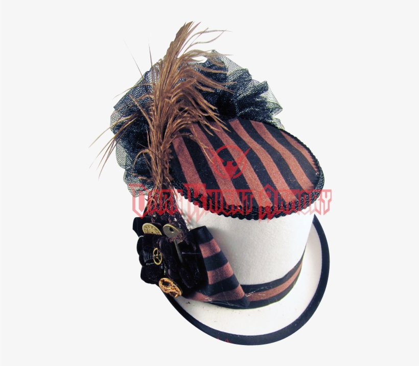 Black And Brown Topped White Steampunk Riding Hat With - Handbag, transparent png