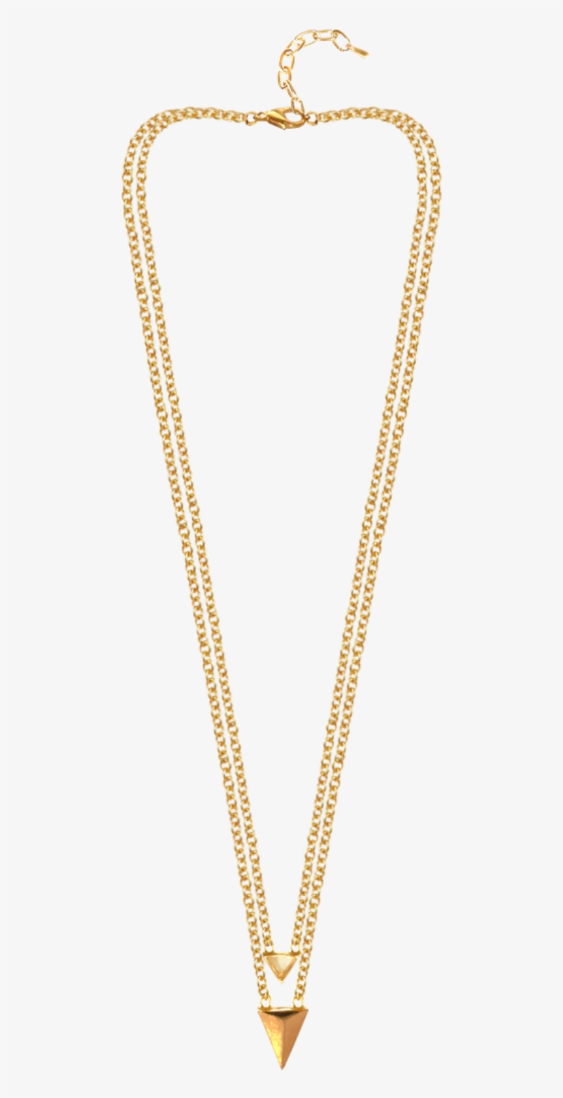 Taylor Chevron Double Arrow Bohemian Necklace - Chain, transparent png