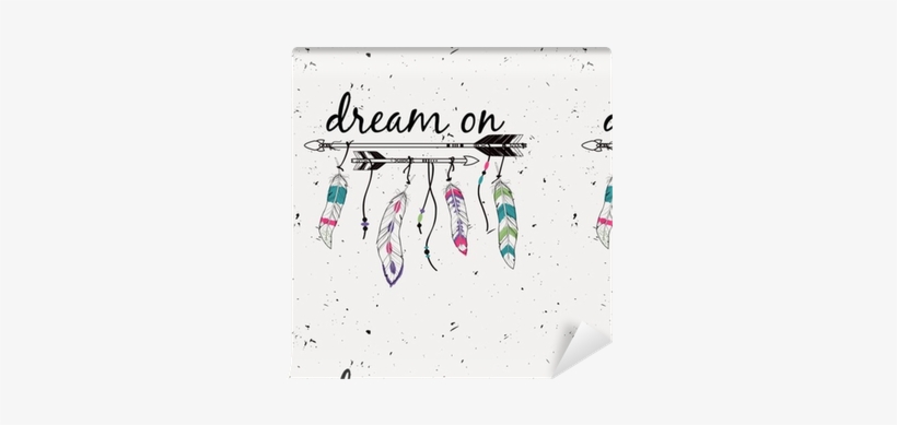 Vector Illustration With Ethnic Arrows And Feathers - Arrows And Feather, transparent png