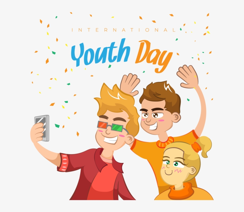Feliz Dia Da Juventude Ao Fundo Pessoas Se Divertindo - Pessoas Divertindo Png, transparent png