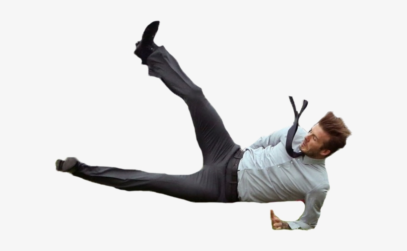 David Beckham Caindo Rola Montagem J193 Fiz A Minha - Transparent Person Falling Png, transparent png