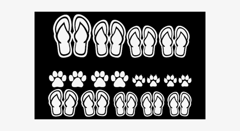 Flip Flop Family Pack $10 - Sticker, transparent png