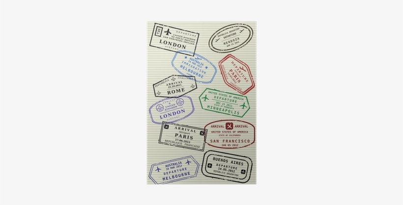 Passport Page With Travel Stamps - Travel Visa, transparent png