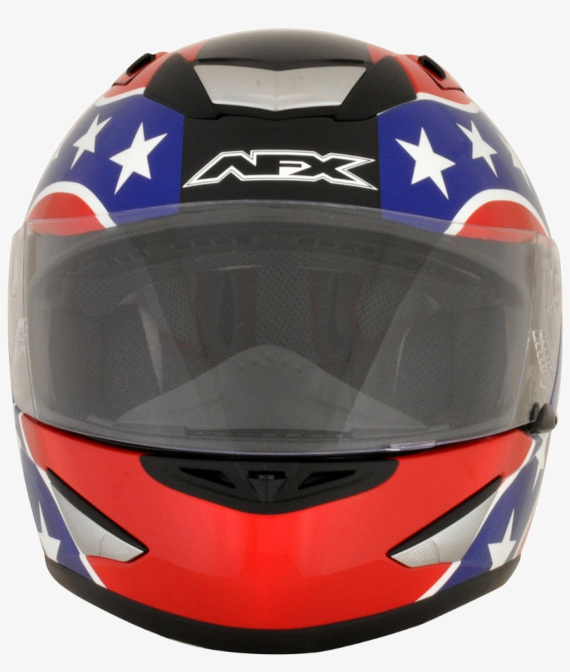 Afx Red Unisex Rebel Flag Motorcycle Full Face Riding, transparent png
