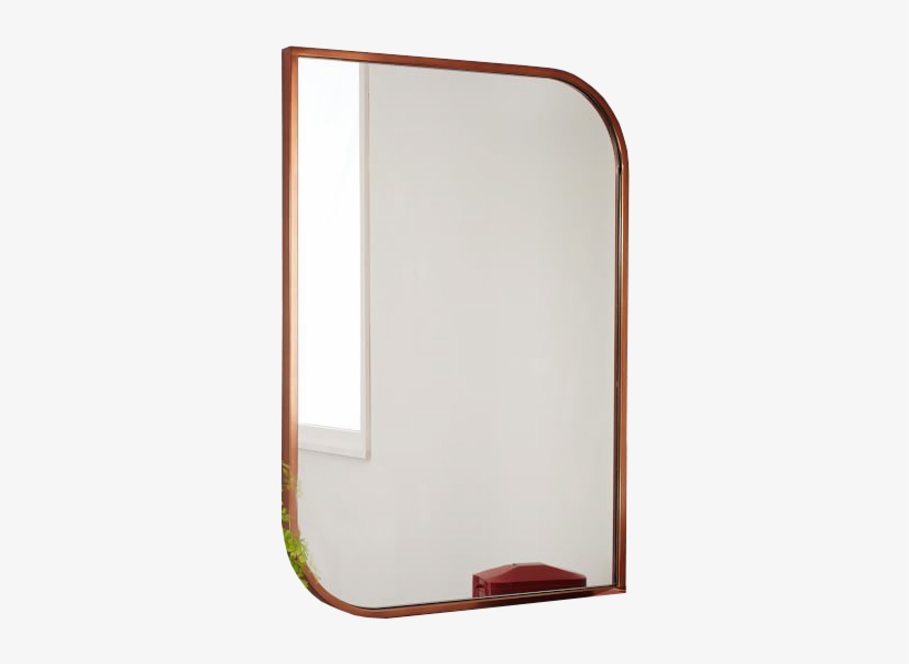 Rose Gold Framed Mirror, transparent png