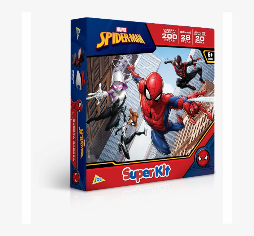Super Kit Homem Aranha Embalagem - Super Kit Com Quebra-cabeça - Dominó - Jogo Da Memória, transparent png