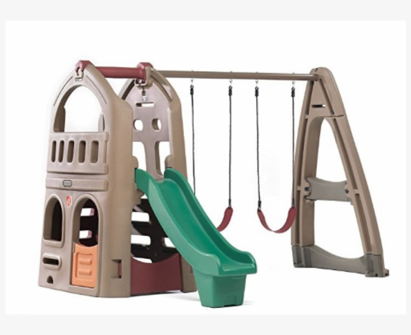 Step2 Naturally Playful Playhouse Climber Swing Set, transparent png