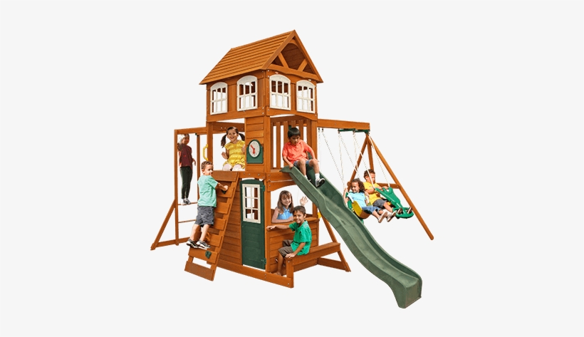 Cranbrook Cedar Swing Set By Cedar Summit - Cedar Summit Premium Play Sets Cranbrook Ready, transparent png