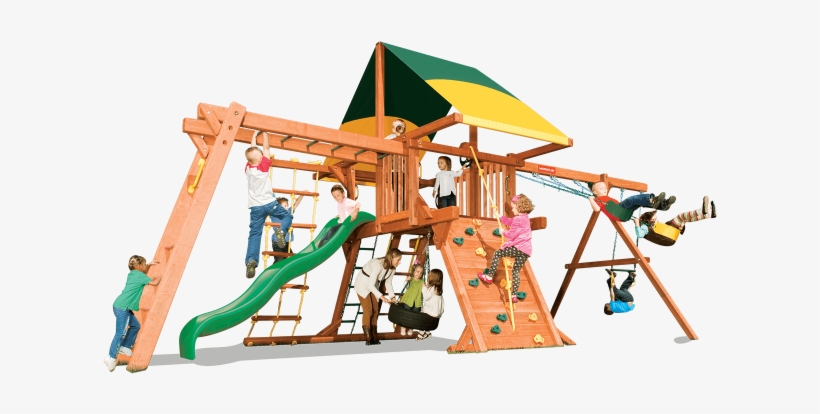 Woodplay Outback 5'-b Cedar Swing Set - Playground, transparent png