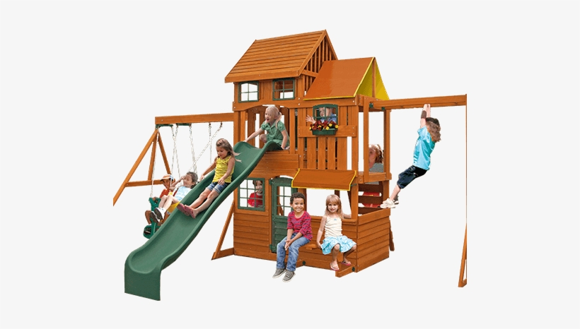 Barrington Cedar Wooden Swing Set - Cedar Summit Premium Playsets Barrington, transparent png