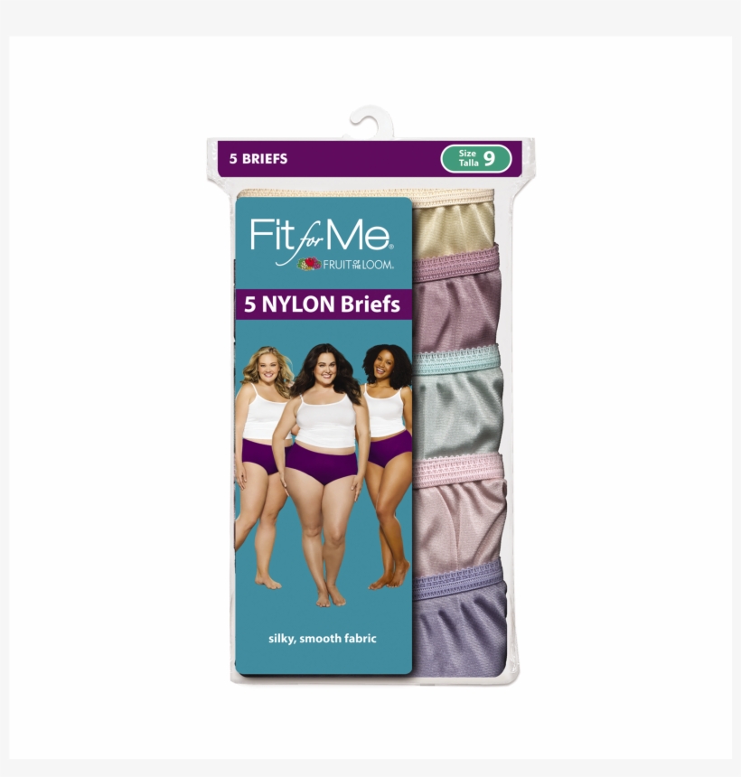 Fit For Me By Fruit Of The Loom Women's 5 Pack Nylon - Fruit Of The Loom Nylon Briefs, transparent png