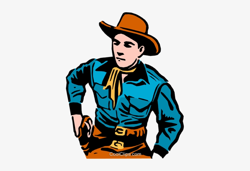 Cowboy Reaching For His Gun Royalty Free Vector Clip, transparent png