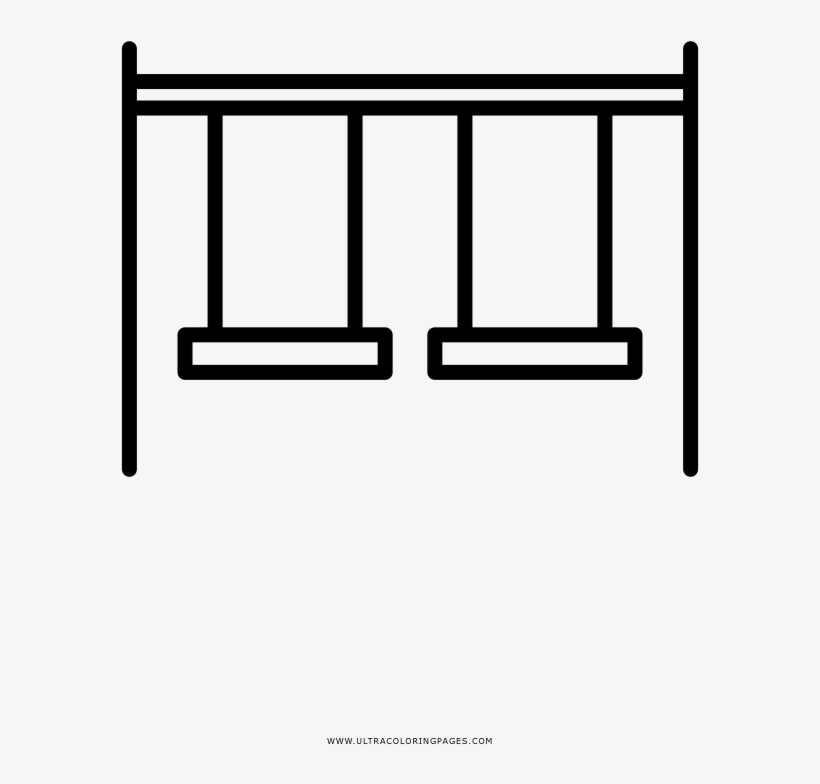 Swing Set Coloring Page - Icon, transparent png