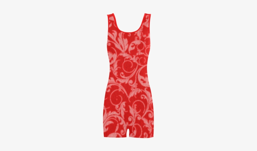 Vintage Swirls Coral Red Classic One Piece Swimwear - Vintage Swirls Hot Pink Leaf Samsung Galaxy S8 Slim, transparent png