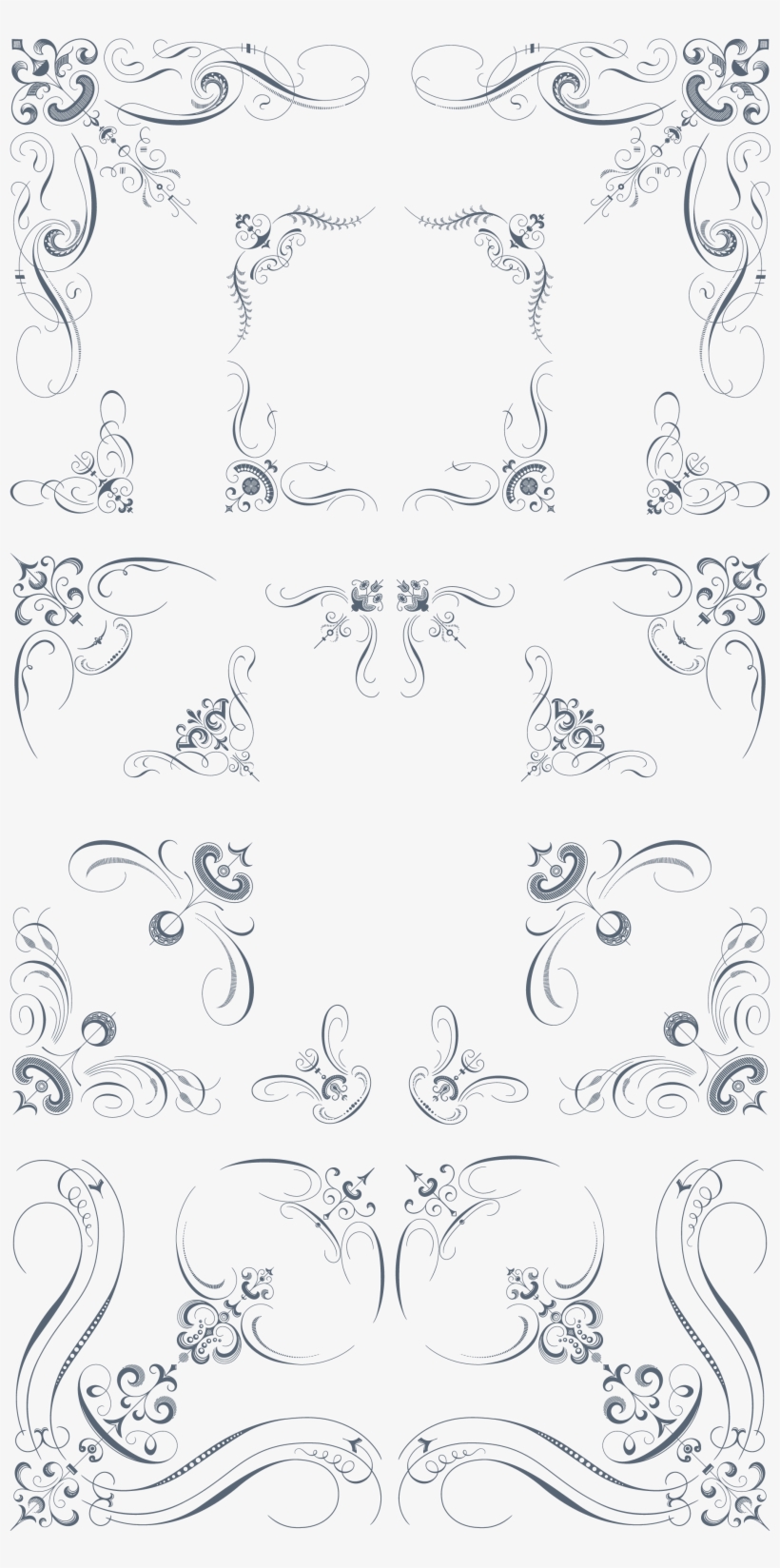 Preview All The Vector Ornaments, Traced By Hand From - Drawing, transparent png