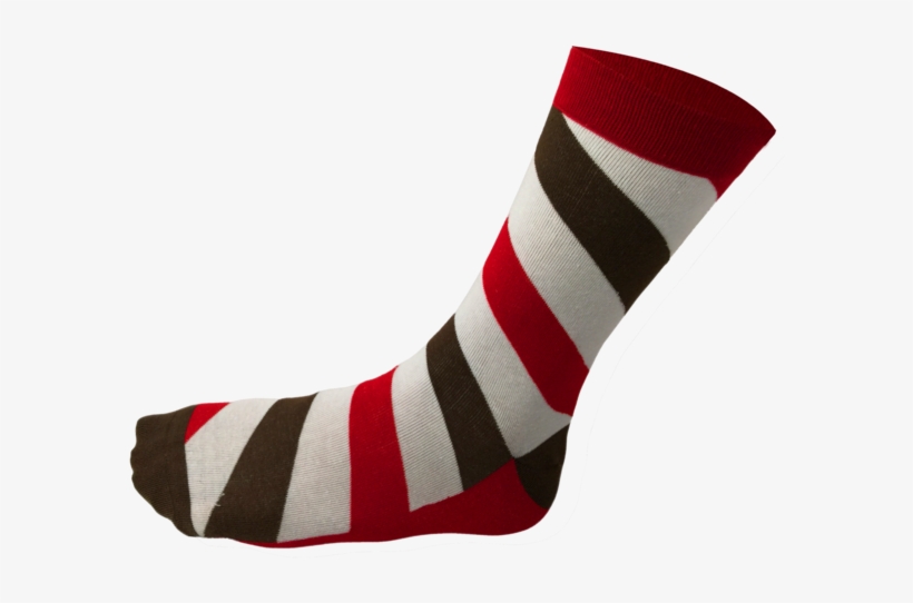 Men's Colorful Stripe Crew Socks W/ Brown, Red And - Sock, transparent png
