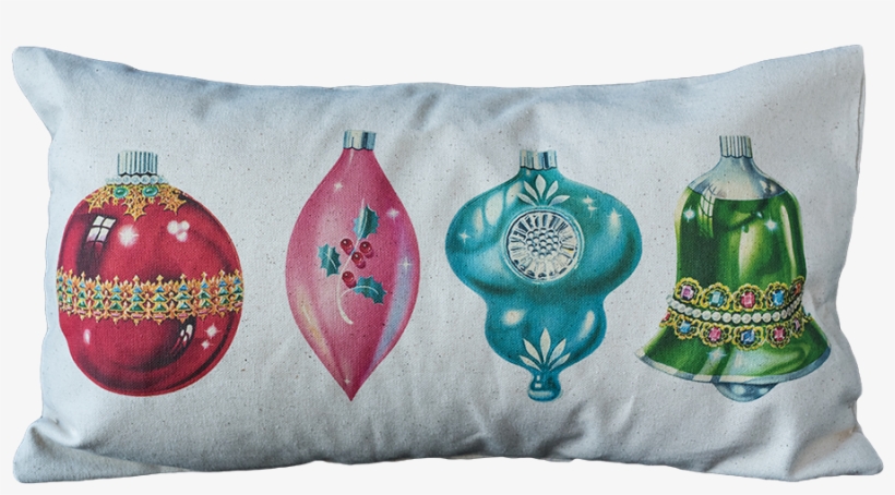 Vintage Ornament Lumbar - Art Print: Pop Ink - Csa Images' Red Christmas Ornaments,, transparent png