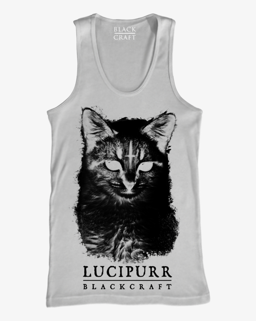 Lucipurr- White Tank Top - Top, transparent png