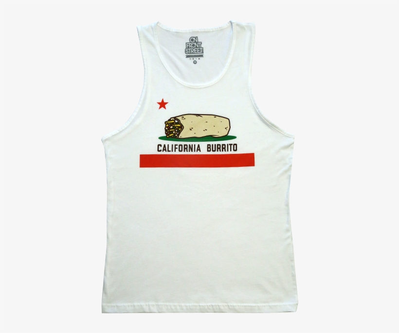 California Burrito Mens White Tank Top - Cali Burrito, transparent png
