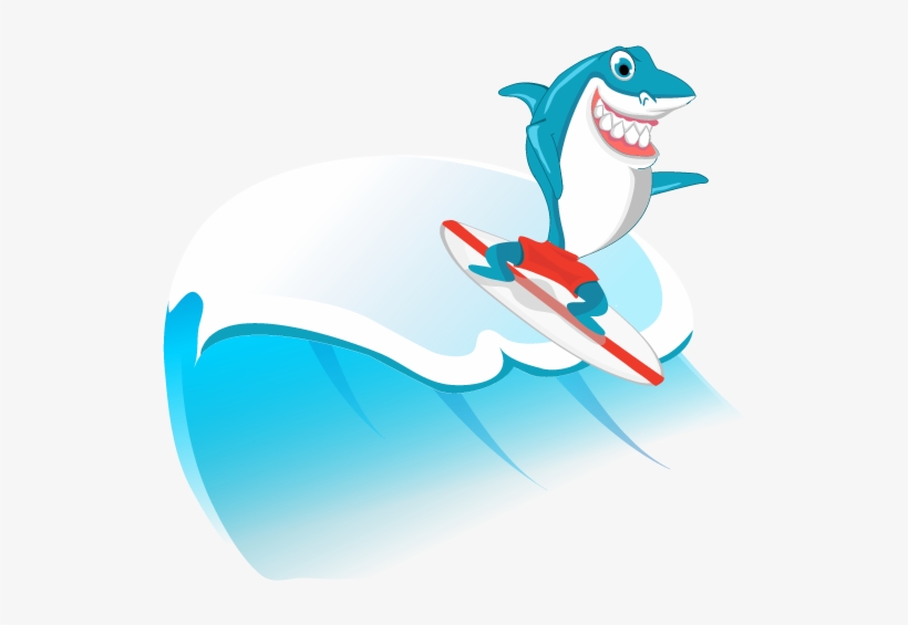 Surfing Shark - Tender Care Pediatric Dentistry, transparent png