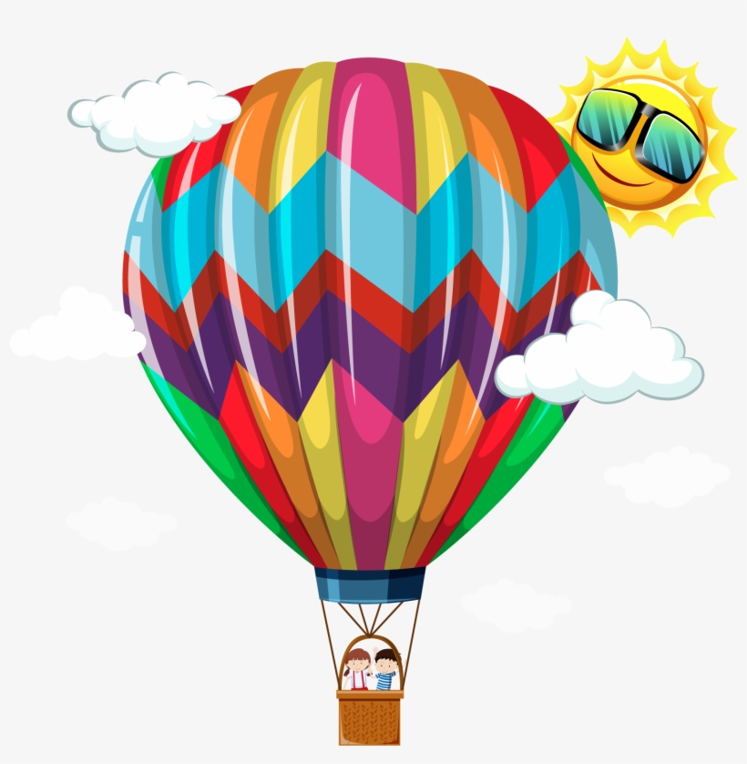 Vector Hot Air Balloon 1600*1600 Transprent Png Free - Border Airplane, transparent png
