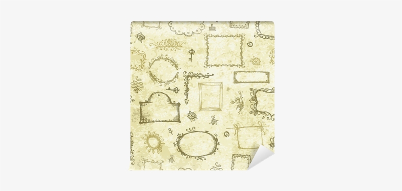 Seamless Grunge Pattern With Picture Frames For Your - Picture Frame, transparent png