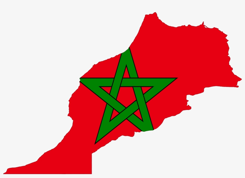 Morocco Flag High-quality Png - Morocco Map And Flag, transparent png
