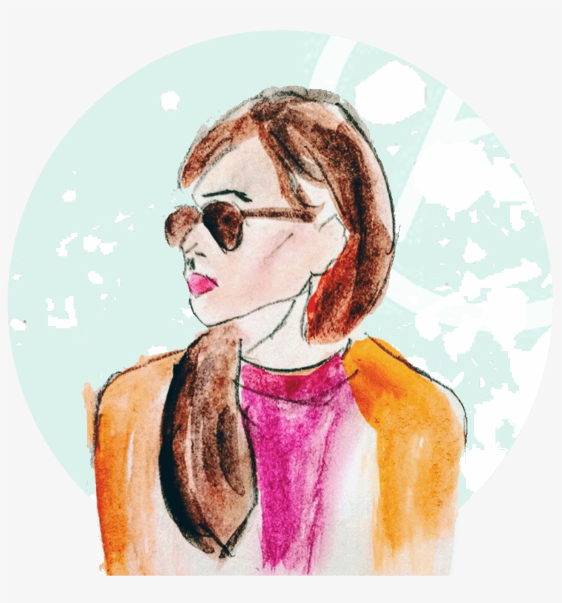 Fashion Week Hair Style - Watercolor Paint, transparent png