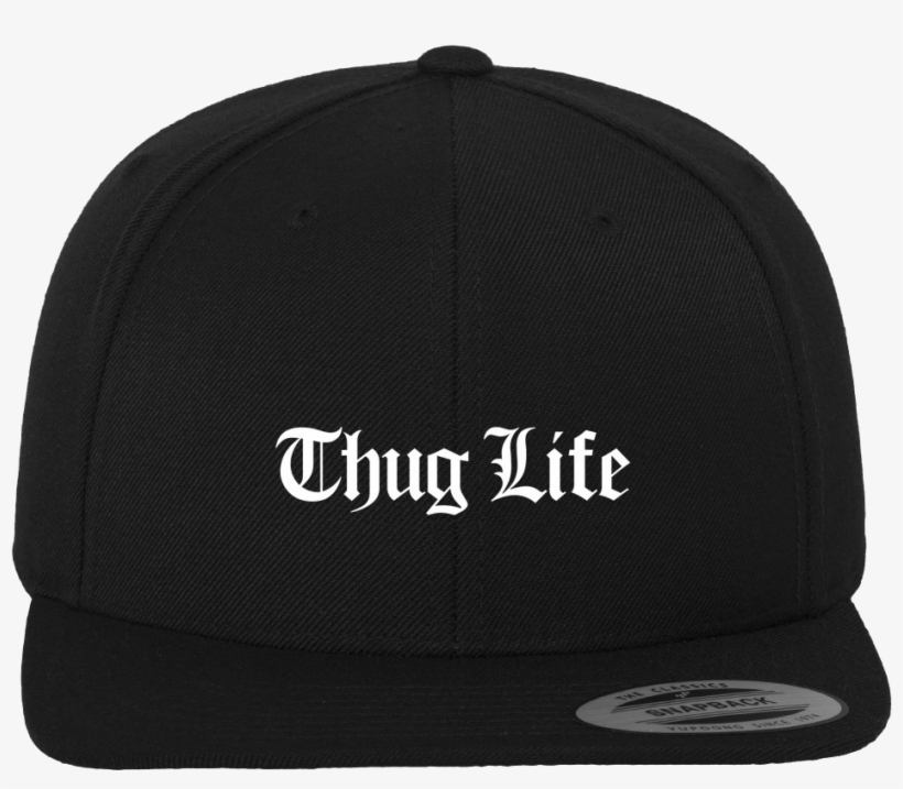 Thug Life Snapback Cap - Black Old English, transparent png