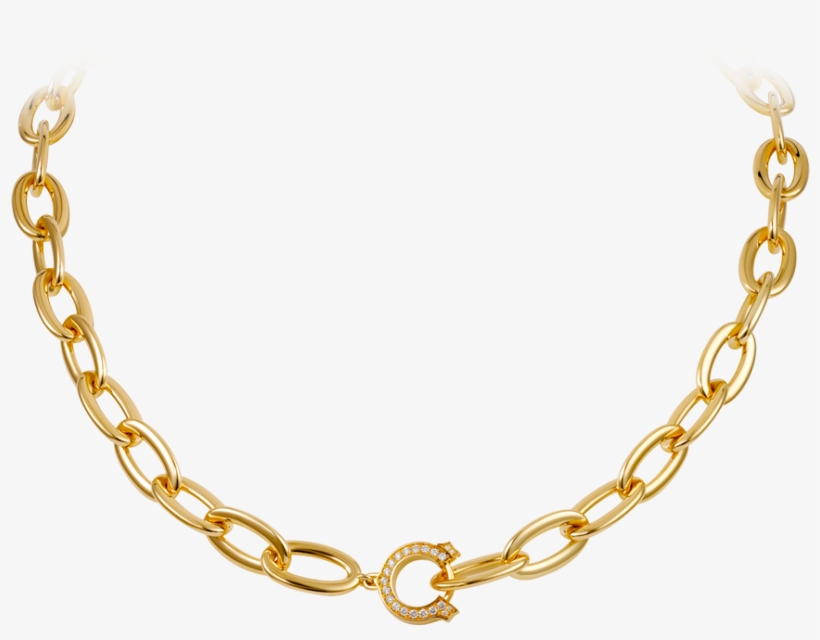 Cde Cartier Necklace Png - Gold Chain Necklace Png, transparent png