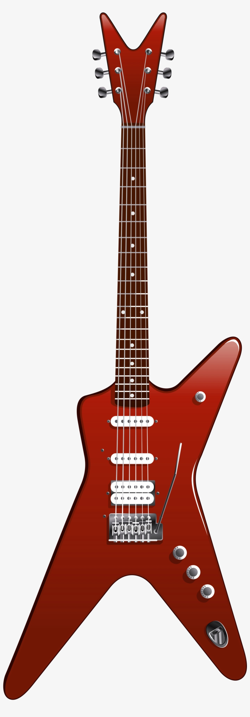 Transparent Modern Red Guitar Png Clipart - Red Guitar Png, transparent png