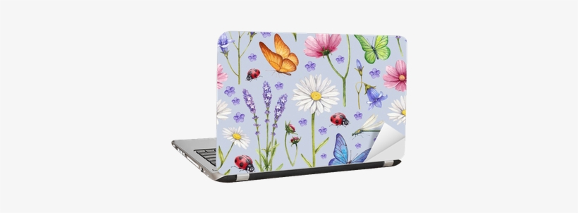 Wild Flowers And Insects Illustration - Personalized Fashion Color Multi Butterfly With Flowers, transparent png