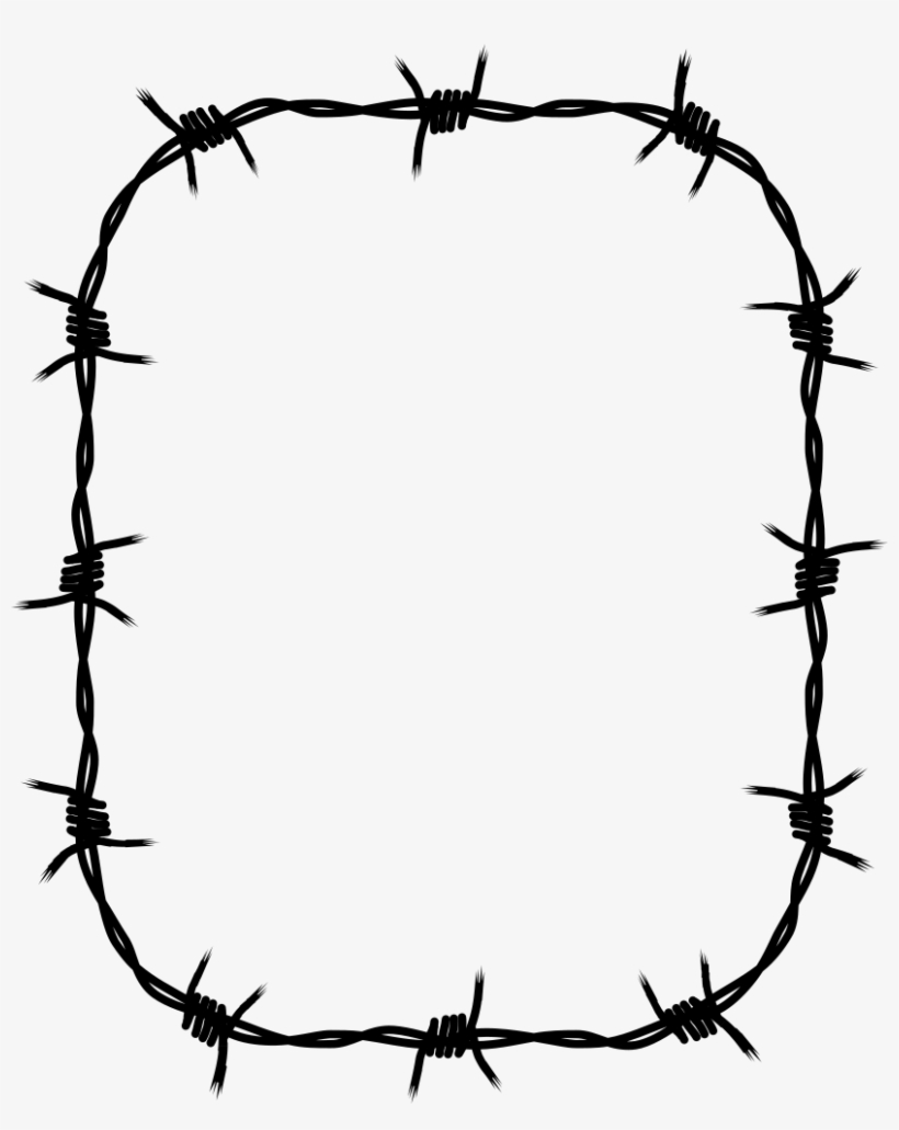 Barbed Wire Frame Png Png Royalty Free Download - Barbed Wire Frame Png, transparent png