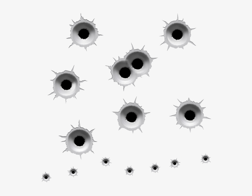 Bullet Holes Png Hd - Vector Bullet Holes, transparent png