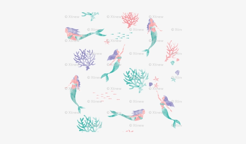 Watercolor Mermaids - Watercolor Mermaid, transparent png