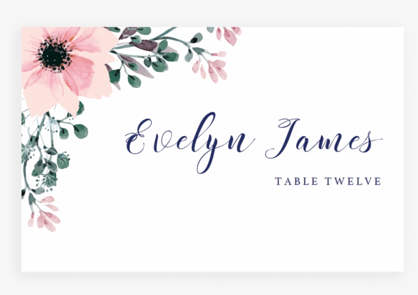 Invitation Flower Place Cards - Wedding, transparent png