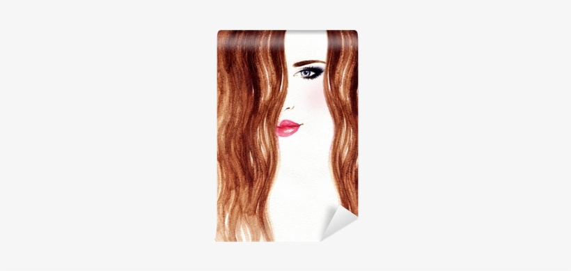 Woman Portrait - Watercolor Painting, transparent png