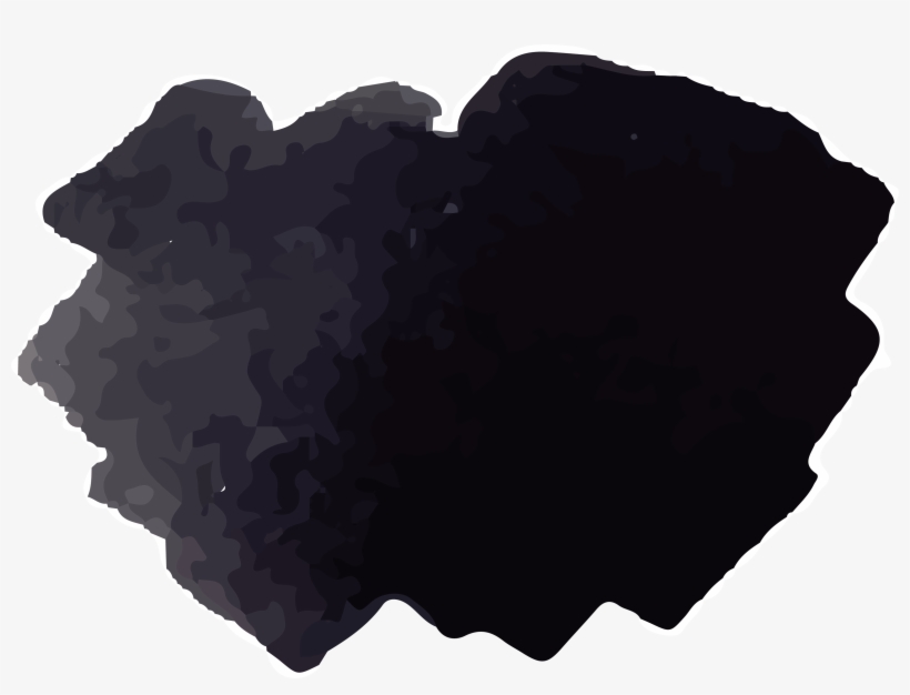 Black Watercolor Png Clipart Black And White Stock - Black Watercolor Png, transparent png