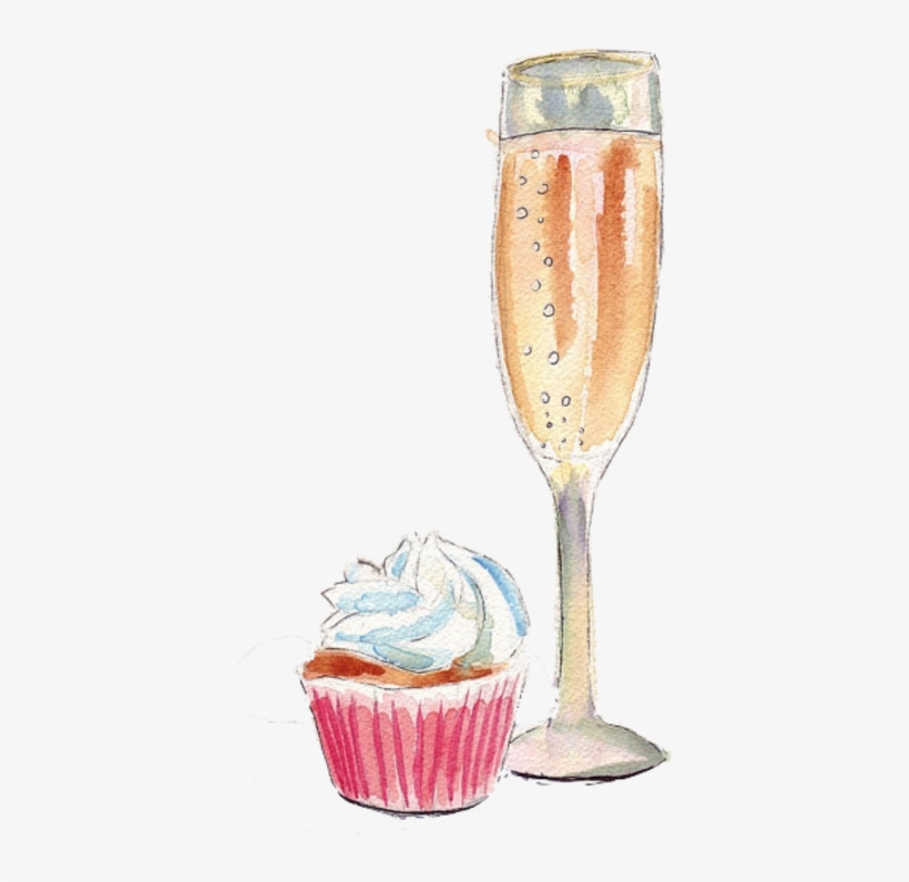 Jpg Royalty Free Download Party Snapchat Filter Grad - Prosecco Watercolor, transparent png