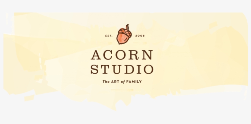 Cropped Acorn Watercolor Header 02 - Poster, transparent png