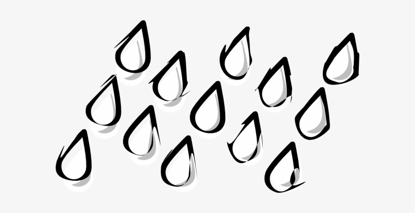 Rainy Clipart Black And White - Rain Drops Black And White, transparent png